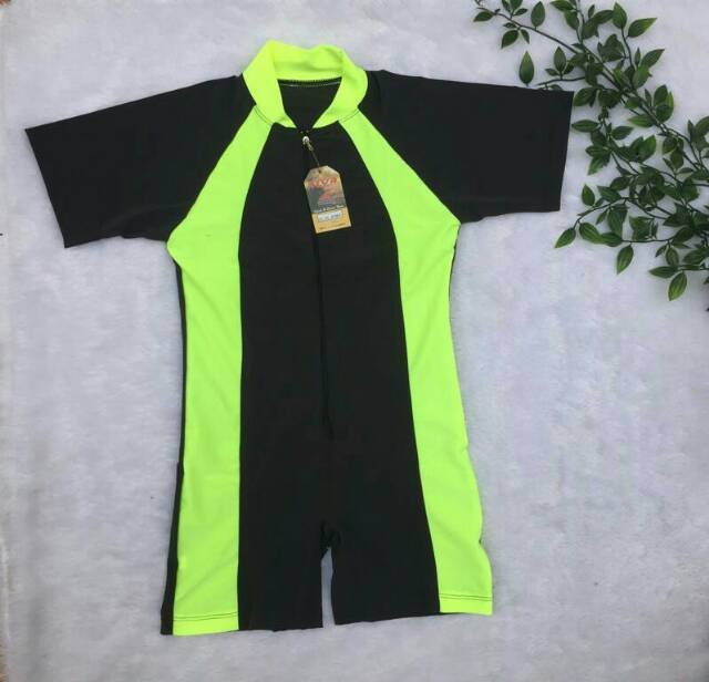 Baju Renang Anak Polos Unisex Diving Pendek 1 2 3 4 5 6 7 8 9 10 11 12 Tahun Laki Laki Perempuan