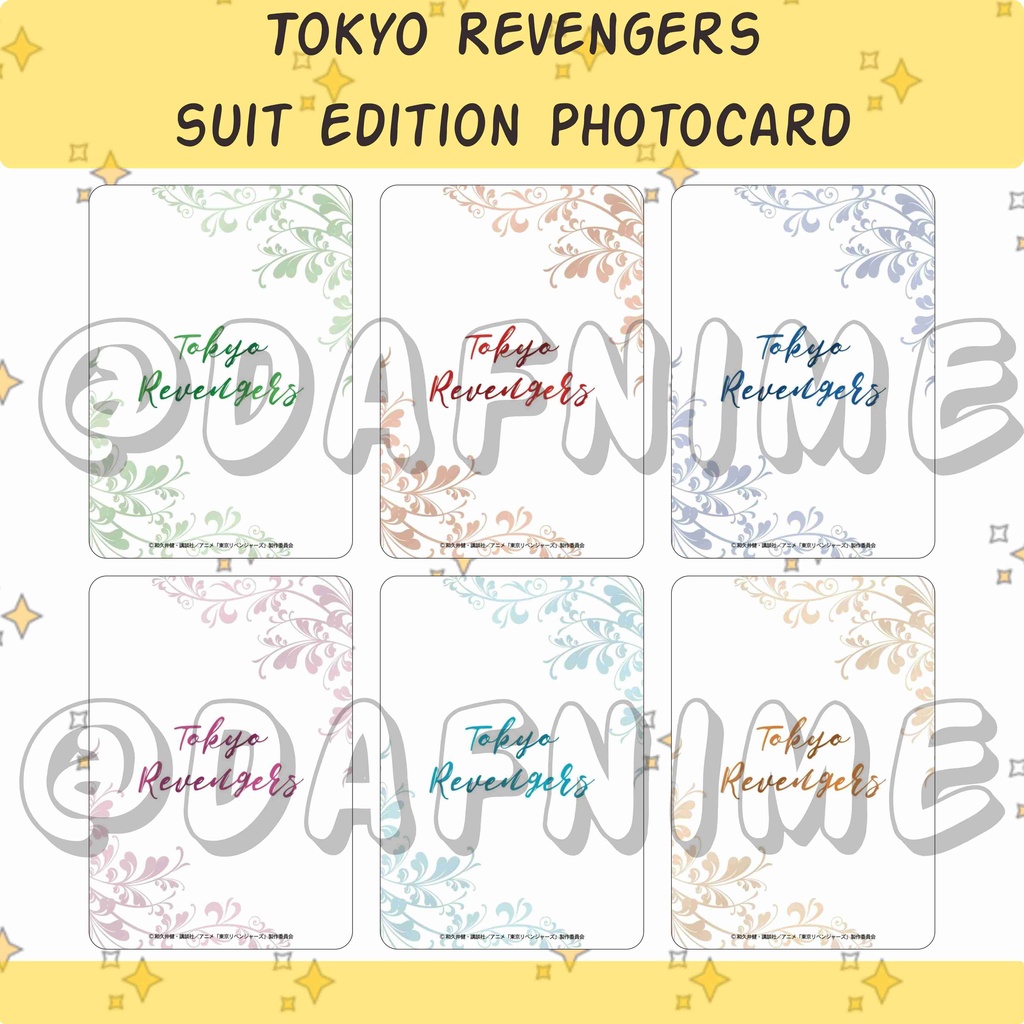 TOKYO REVENGERS SUIT EDITION PHOTOCARD ANIME