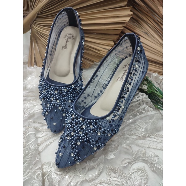 flatshoes wanita wedding rafaizoutfit  Marsha navy