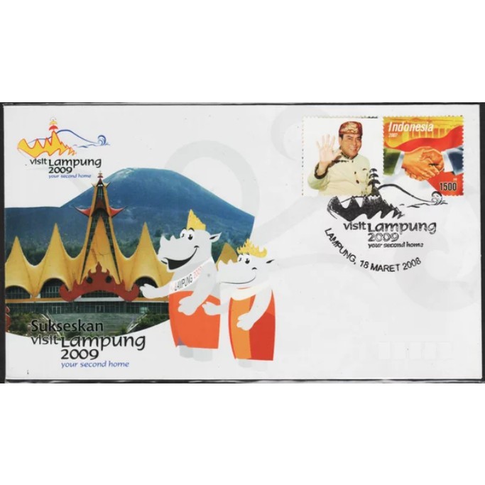 

Perangko Filateli I76 Indonesia Comemorative Cover 18.03.2008 Visit Lampung 2009
