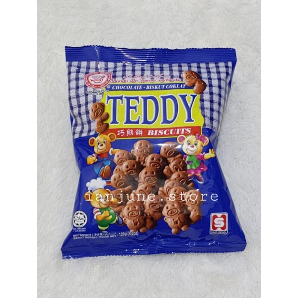 

BISKUIT TEDDY CHOCOLATE COKLAT HALAL / BISCUIT COKELAT HUPSENG HUP SENG