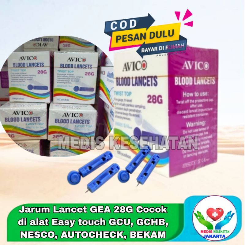 Jarum bekam blood lancet pengambilan darah untuk Lancet Easy Touch, Accupro, nesco, Autocheck, GCHB/