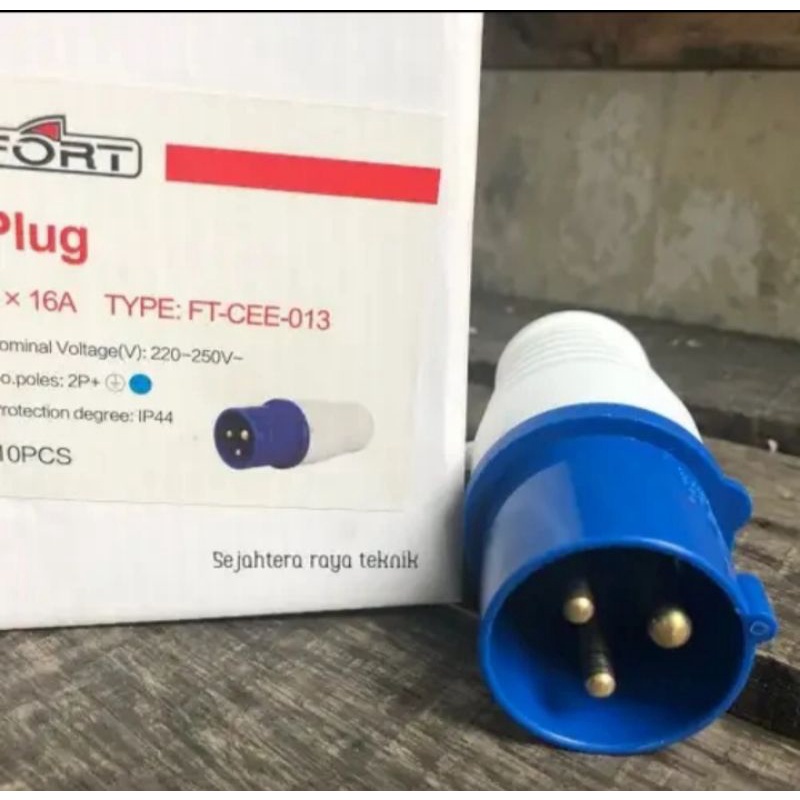 CEE-013 (3P16A) 250V. Industrial Plug & Wall, mobile, panel socket ko