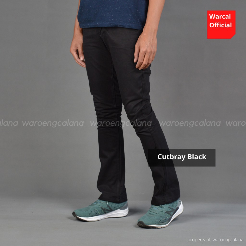 Varius Celana Cutbray Chino Black