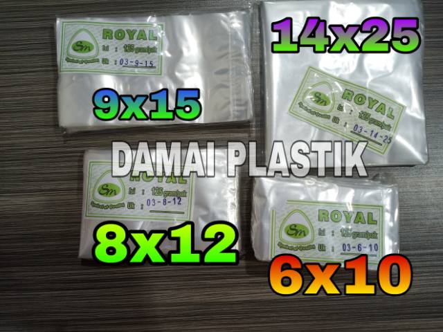 Plastik PP Polos Lebar Tebal 03 12x25 8x12 6x10 14x25 9x15 10x20 15x30 Kantong Bening