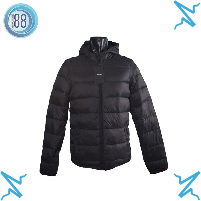 JAKET BERSHKA BLACK JACKET WINTER JAKET MUSIM DINGIN OBD BK02
