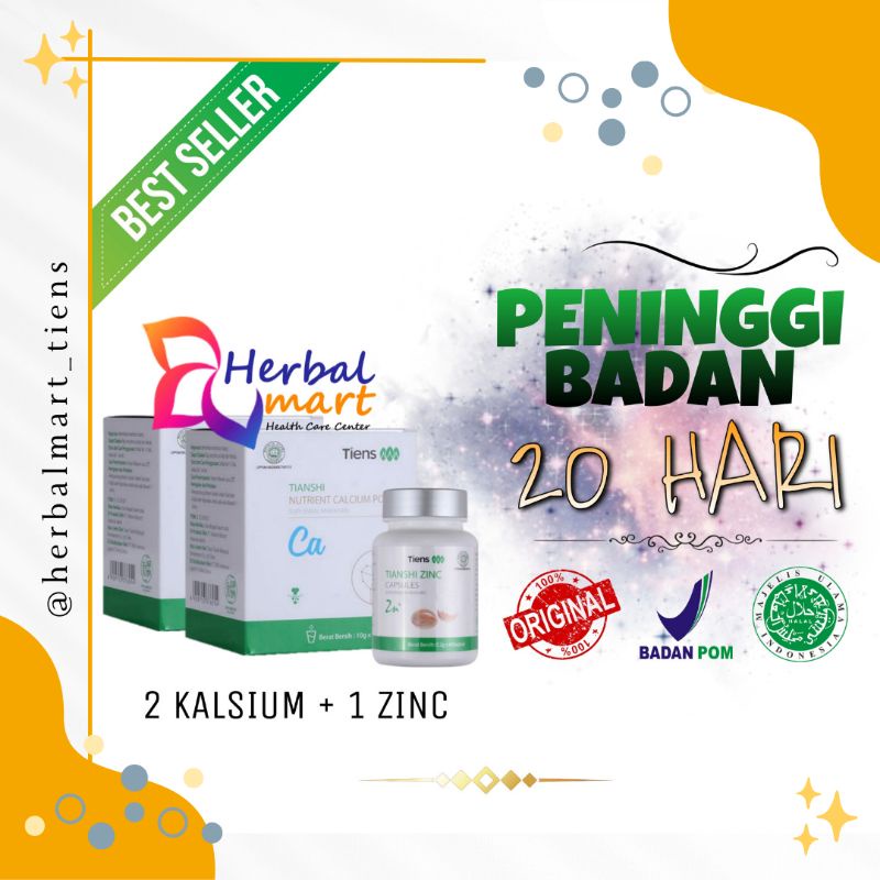 TIENS PENINGGI BADAN ANAK / KALSIUM ANAK + ZINC / TULANG / HERBALMART TIENS