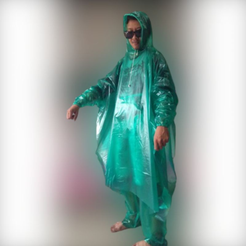 jas hujan jumbo ponco lengan celana dewasa