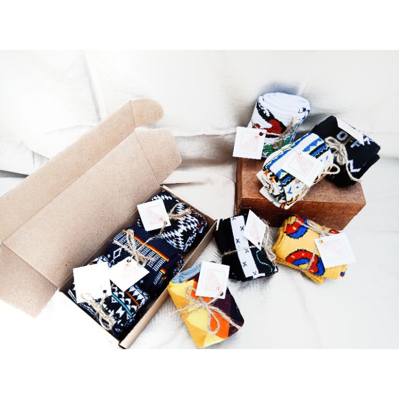 1 LUSIN KAOS KAKI MOTIF ASETHETIC TRIBAL & OLD SCHOOL UNISEX