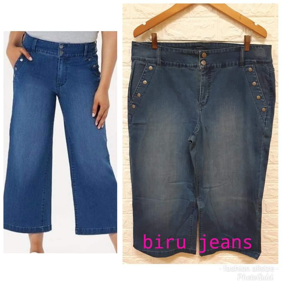 kulot jeans jumbo biru jeans
