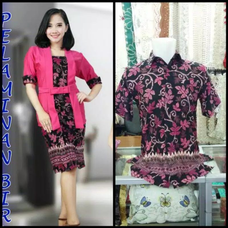 BESST SELER COUPLE BATIK/SETELAN KEBAYA ELNIRA PENDEK/COUPLE MODERN