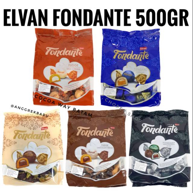 

Coklat Elvan Fondante 400gr Bag Turkey / Cokelat Turki / Fondante Elvan