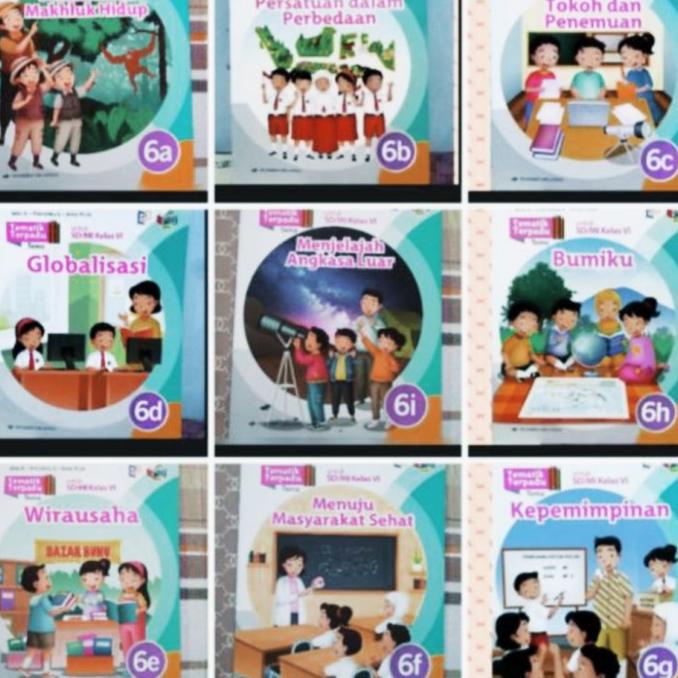 

sepaket buku tematik kelas 6 revisi erlangga 6A-6I(9buku) Star Seller Termurah