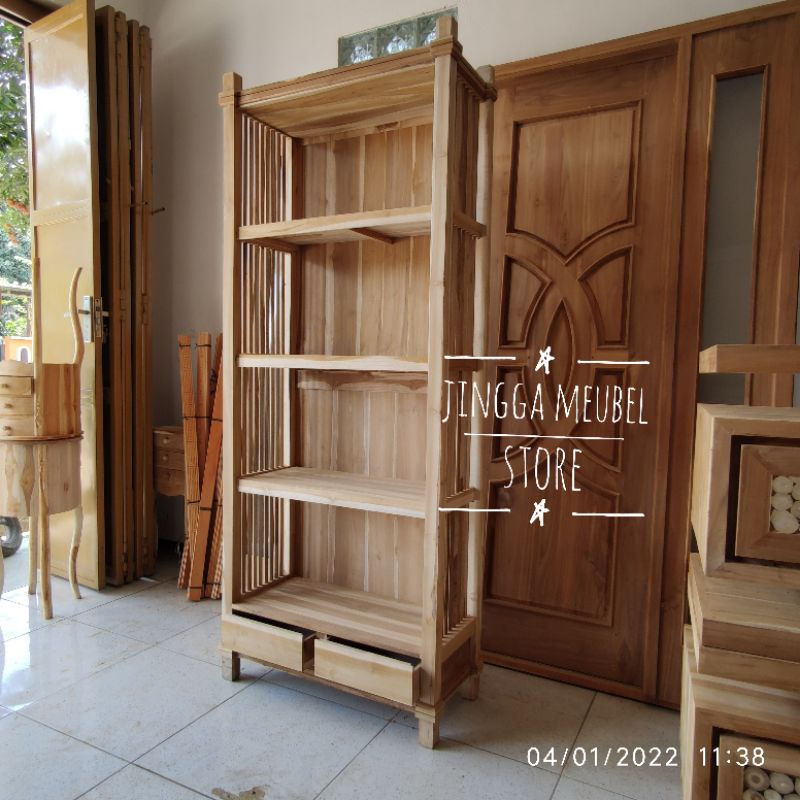 Rak Buku Lemari Buku Rak Boneka Lemari Boneka Kayu Jati