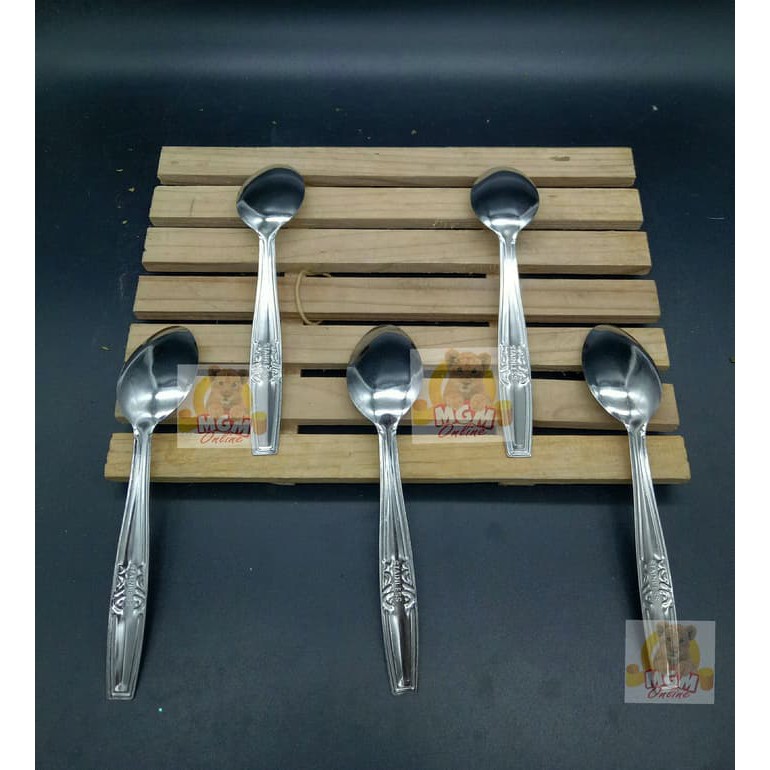 Sendok Teh Warteg Stainless Steel per 6pc - Sendok Teh Stainless Kopi