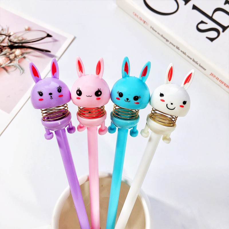 RB05 FUNSTORE PENA KELINCI SHAKING HEAD 4 WARNA / PENA MENGGELENGKAN KEPALA UNIK IMUT / PENA PER-2