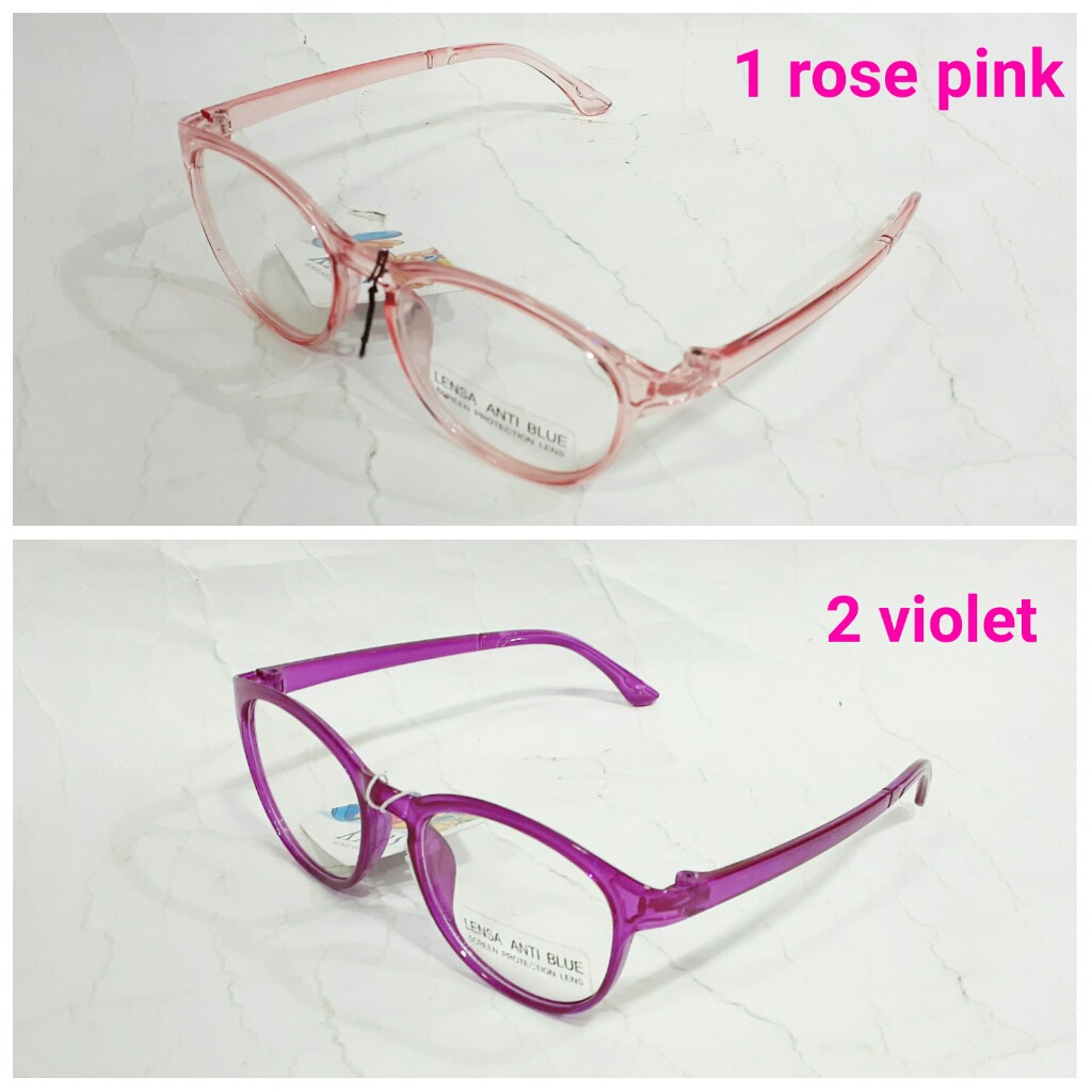 Kacamata anak perempuan bening lensa anti blue radiation kaca mata screen protection lens sinar biru-1