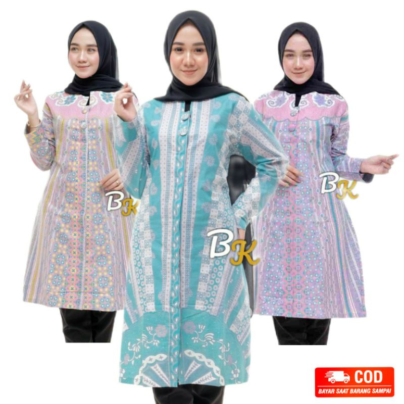 TUNIK BATIK WANITA MODERN || BAJU BATIK ATASAN WANITA|| TUNIK BATIK