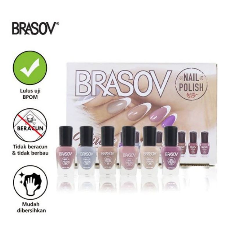 BRASOV (✔️BPOM) Kutek Nude 8mL | BRASOV Kutek Cat Kuku Nude 8 ML BPOM Nail Polish Kutex Kuteks XX-CT