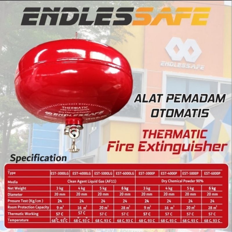 Thermatic fire extinguisher otomatis 4 kg powder