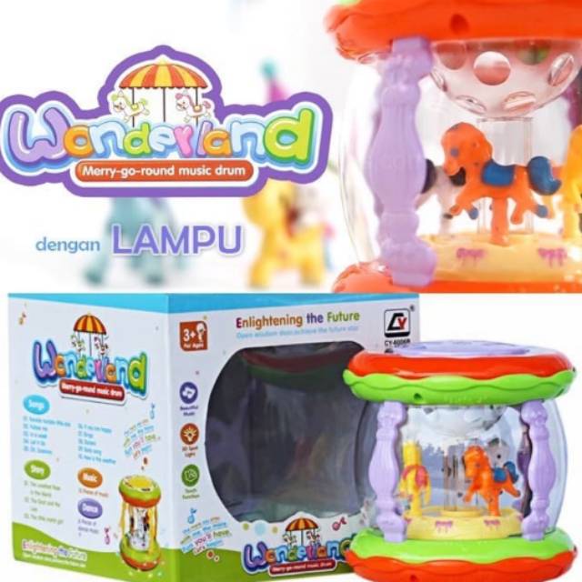 Mainan bayi Wonderland music drum