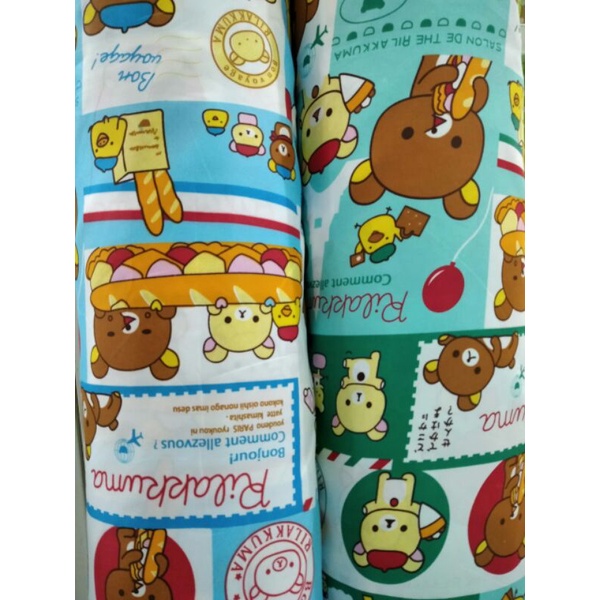 kain prei microtex motif rilakkuma