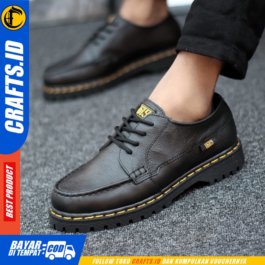 CRAFTS kilua - Sepatu Formal Pantofel Docmart Low Boots Kulit Asli Kerja Pria