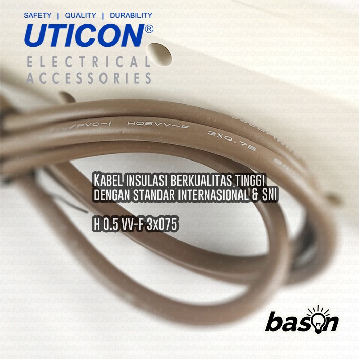 UTICON ST1382 Power Extension - Stop Kontak 3Lubang 1.5Meter Arde dengan saklar on off