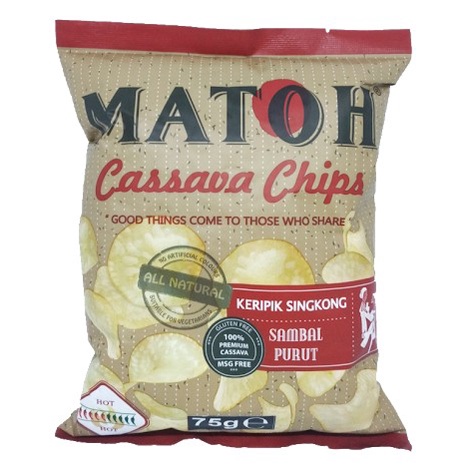 

TERBARU Matoh Cassava Chips - Keripik Singkong rasa Sambal Purut 75gr