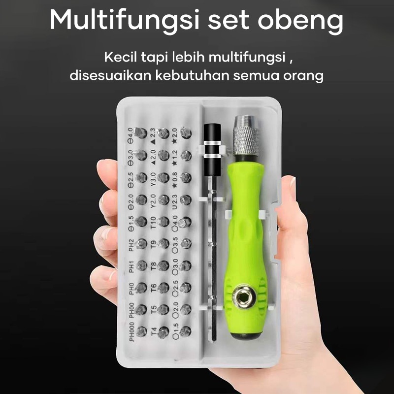 【Promo spesial】ISKU Obeng Set 32in1 SerbaGuna Magnetic Screwdrivers Repair tool/Obeng hp set multifungsi murah