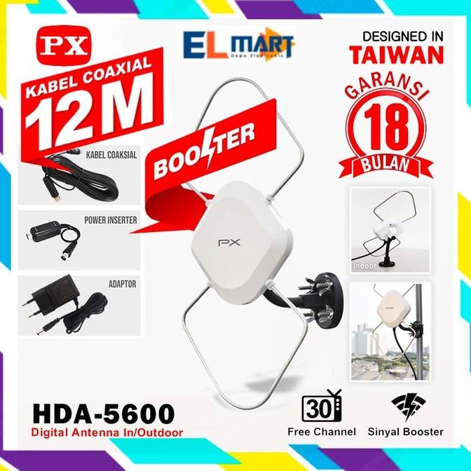 populer] PX Antena TV digital indoor outdoot HDA-5600/ antenna TV PX HDA5600