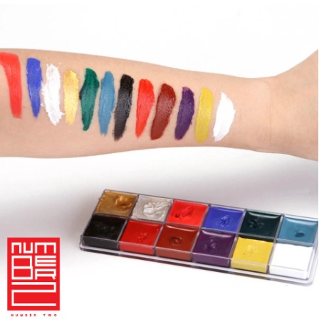

Face body painting art make up halloween 12 color oil base murah bagus