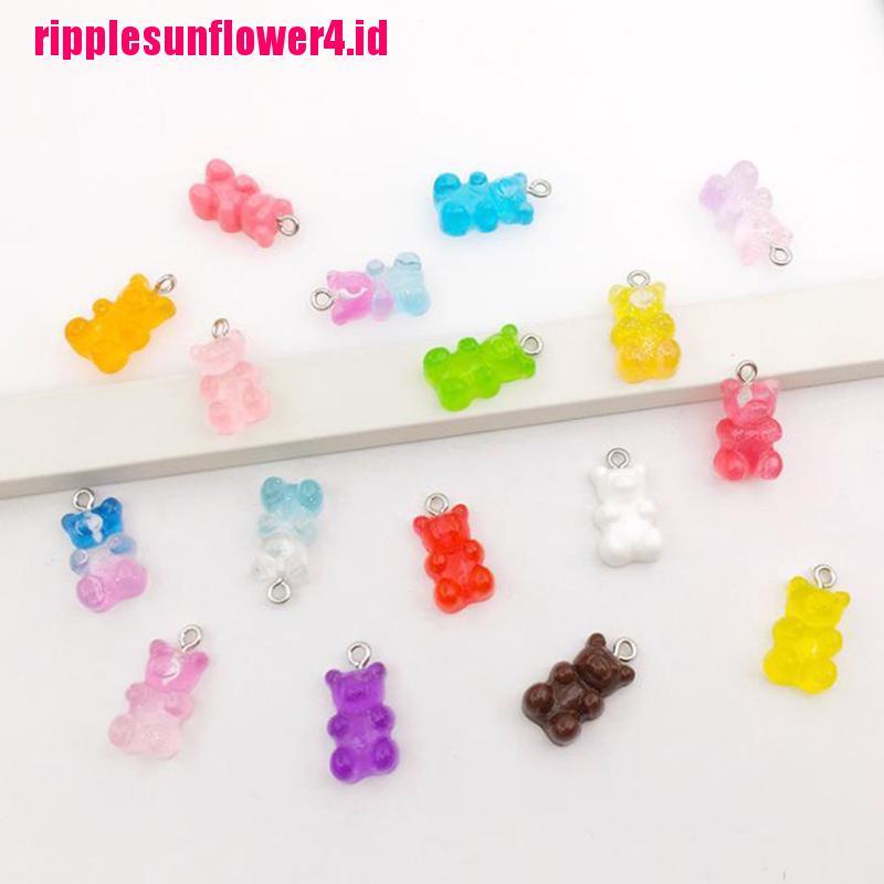 32pcs Permen Gummy Bear Bahan Resin Untuk Gelang / Kalung / Anting Charms