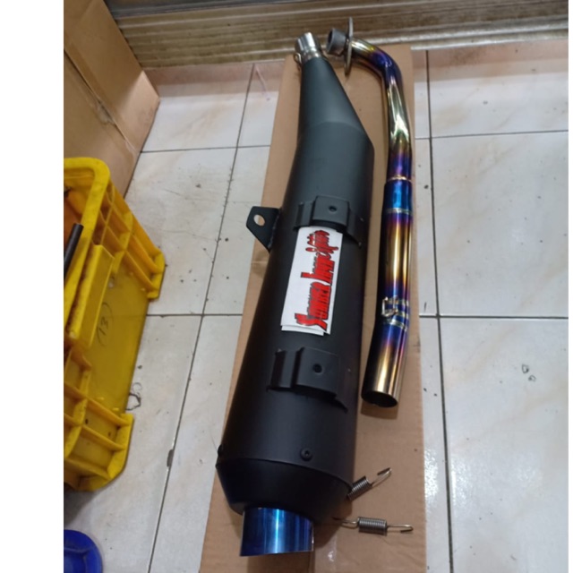 Knalpot tsukigi Revo & blade. Tsukigi revo & blade leher blue