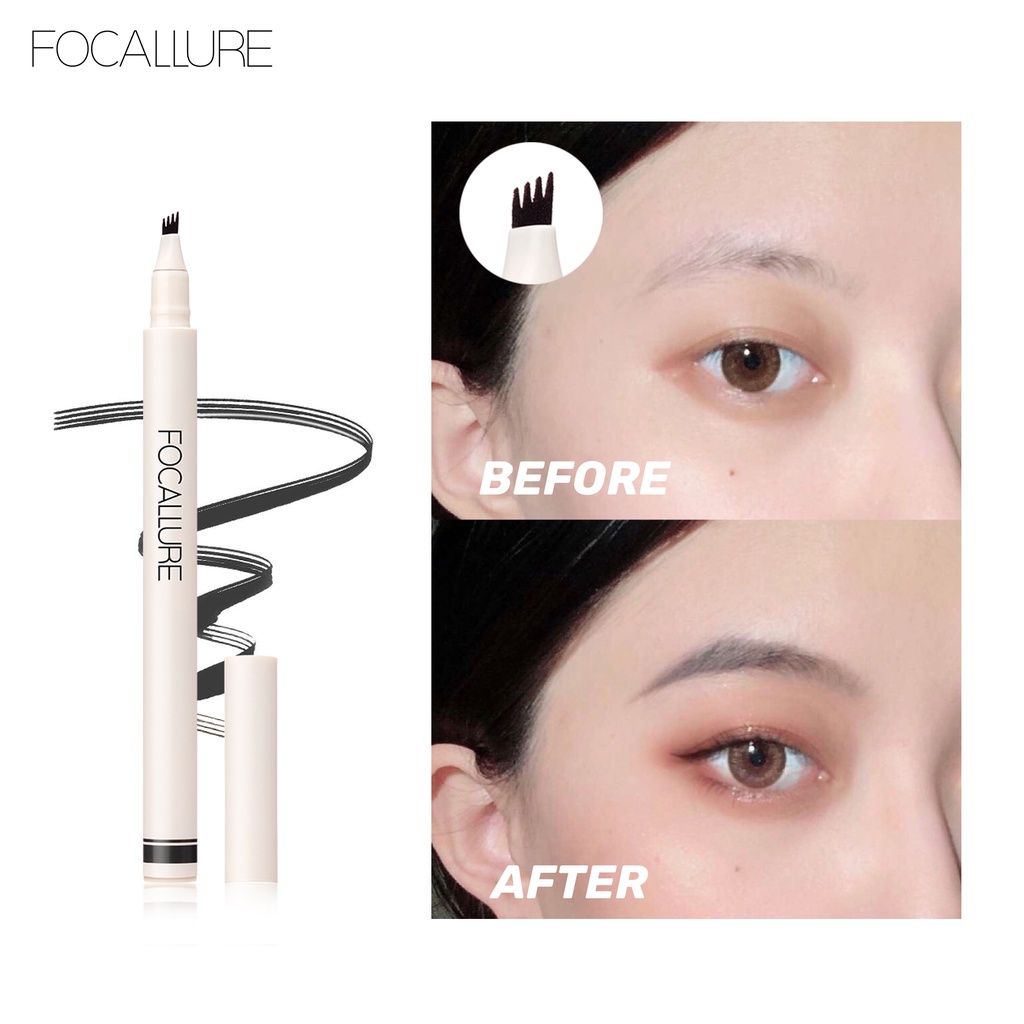 TIKTOK - FOCALLURE Anti air pensil alis 4 garpu alis natural eyebrow pen FA161