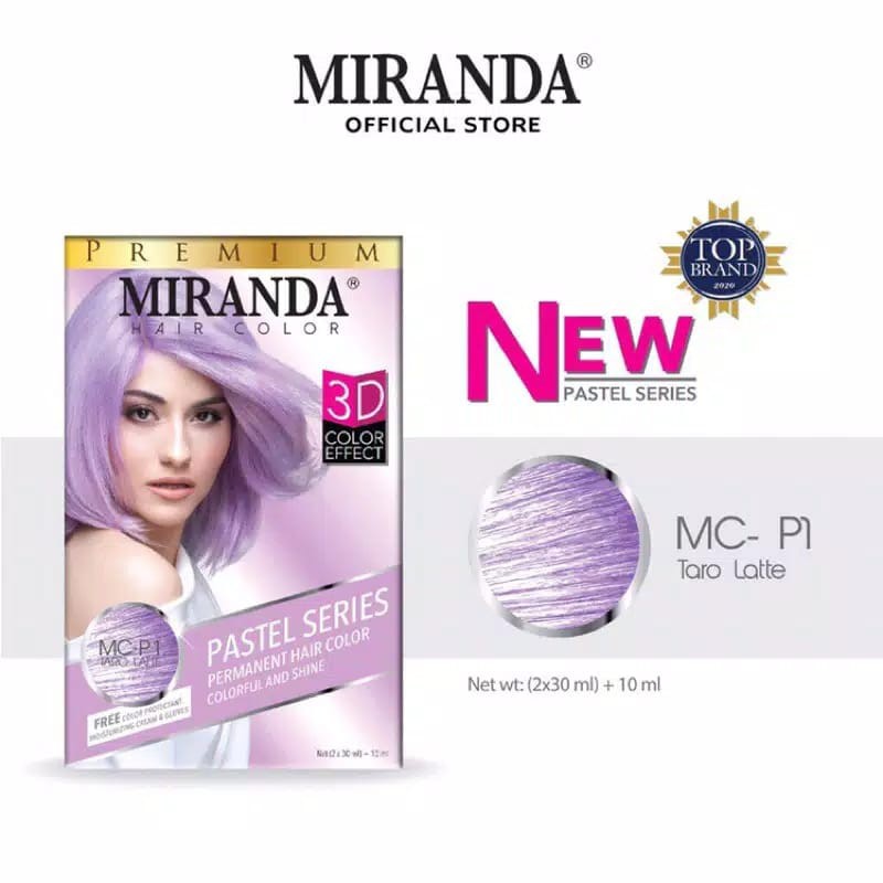 Miranda Hair Color (Cat Rambut Permanen) Pastel Series 30ml