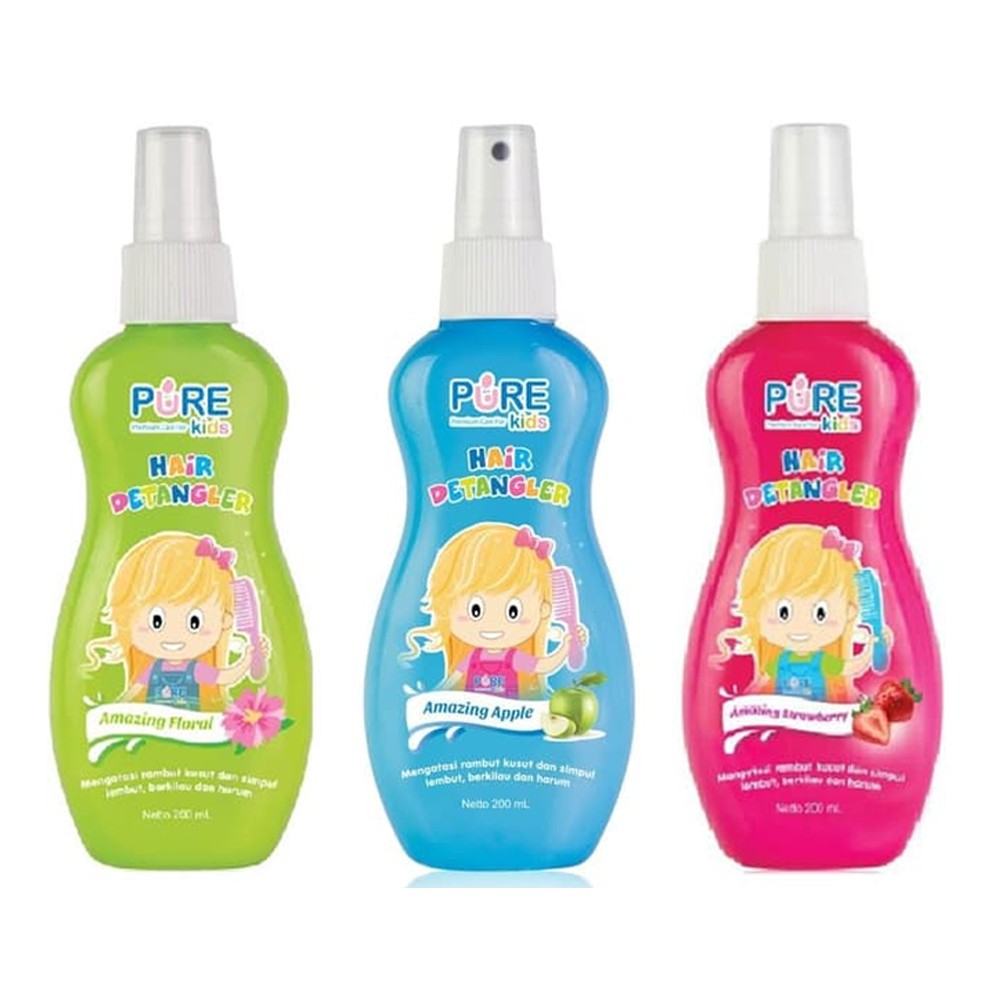 Pure Kids Hair Detangler Spray Rambut Anak Anti Rambut kusut 200ml