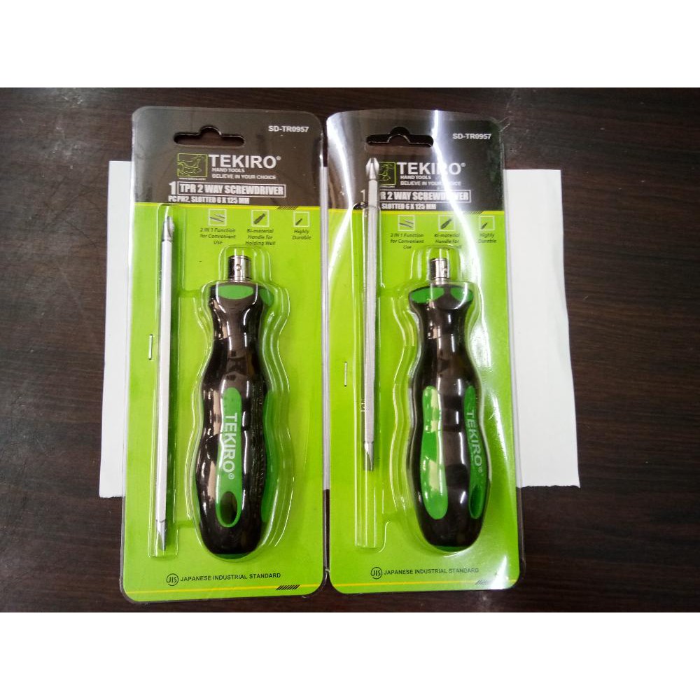 OBENG TPR BOLAK BALIK BB TEKIRO / HANDLE GAGANG KARET DUA