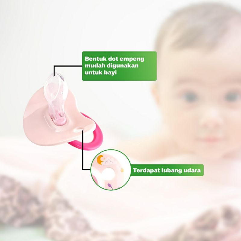 Zippy Empeng Bayi Newborn | 3m+ | Silicone Orthodontic | Cylinder | Bulat BPA Free Kompeng Bayi Soother Baby Pacifier