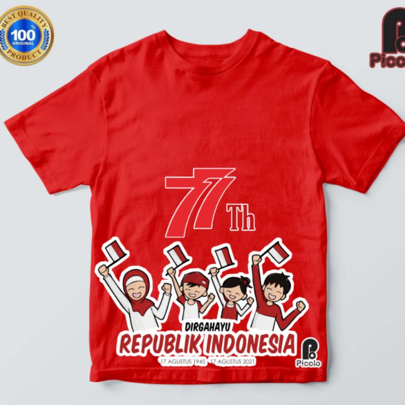 baju kaos anak hari kemerdekaan indonesia kaos 17 agustus