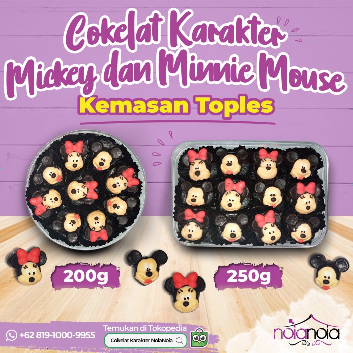 

Cokelat Karakter Mickey Minnie Mouse