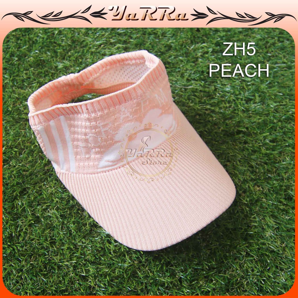 TOPI ANAK PEREMPUAN MOTIF HELLO KITTY VISOR RAJUT SENAM ZUMBA CAP KIDS LAKI LAKI IMPORT KOREA ZG-ZH5 (Peach)