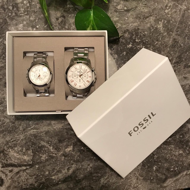 Fossil Couple jam tangan set