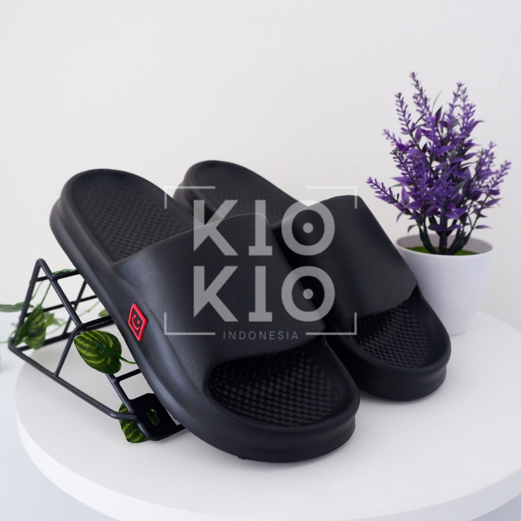 Sandal Sandal slop sendal slop pria sendal rumah sandal slop pria original sendal slop karet   965M-Hitam