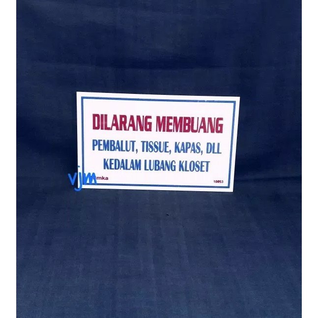 

Sign Label Acrylic Dilarang Membuang Pembalut Murah