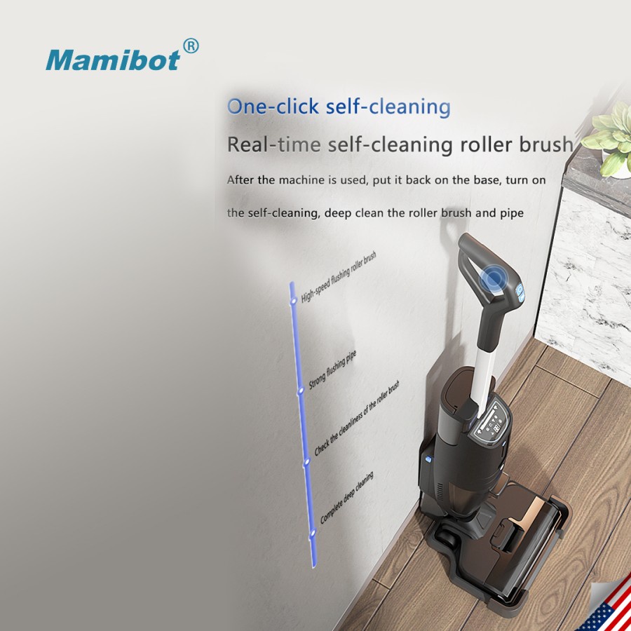 Mamibot Multifunction Cordless Floor Washer &amp; Vacuum Cleaner Flomo III