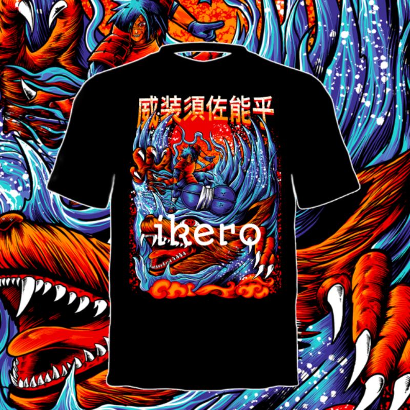 kaos sablon madara kurama