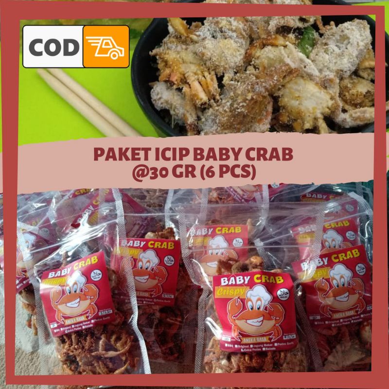 

Paket Cicip Camilan Halal Baby Crab Crispy 6 pcs - 250 gr