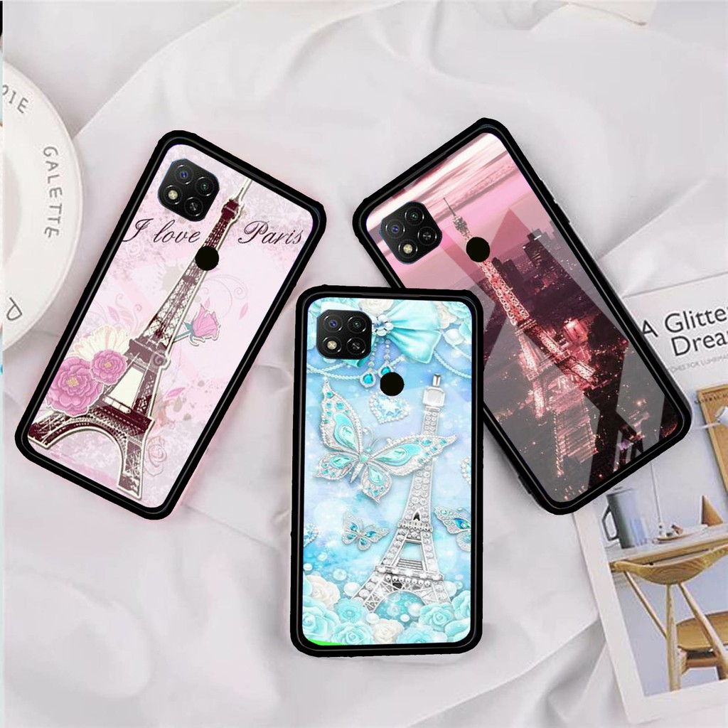 Softcase Glass Kaca REDMI 9C - [H107] - Softcase kaca REDMI 9C -Casing Kaca REDMI 9C TERBARU