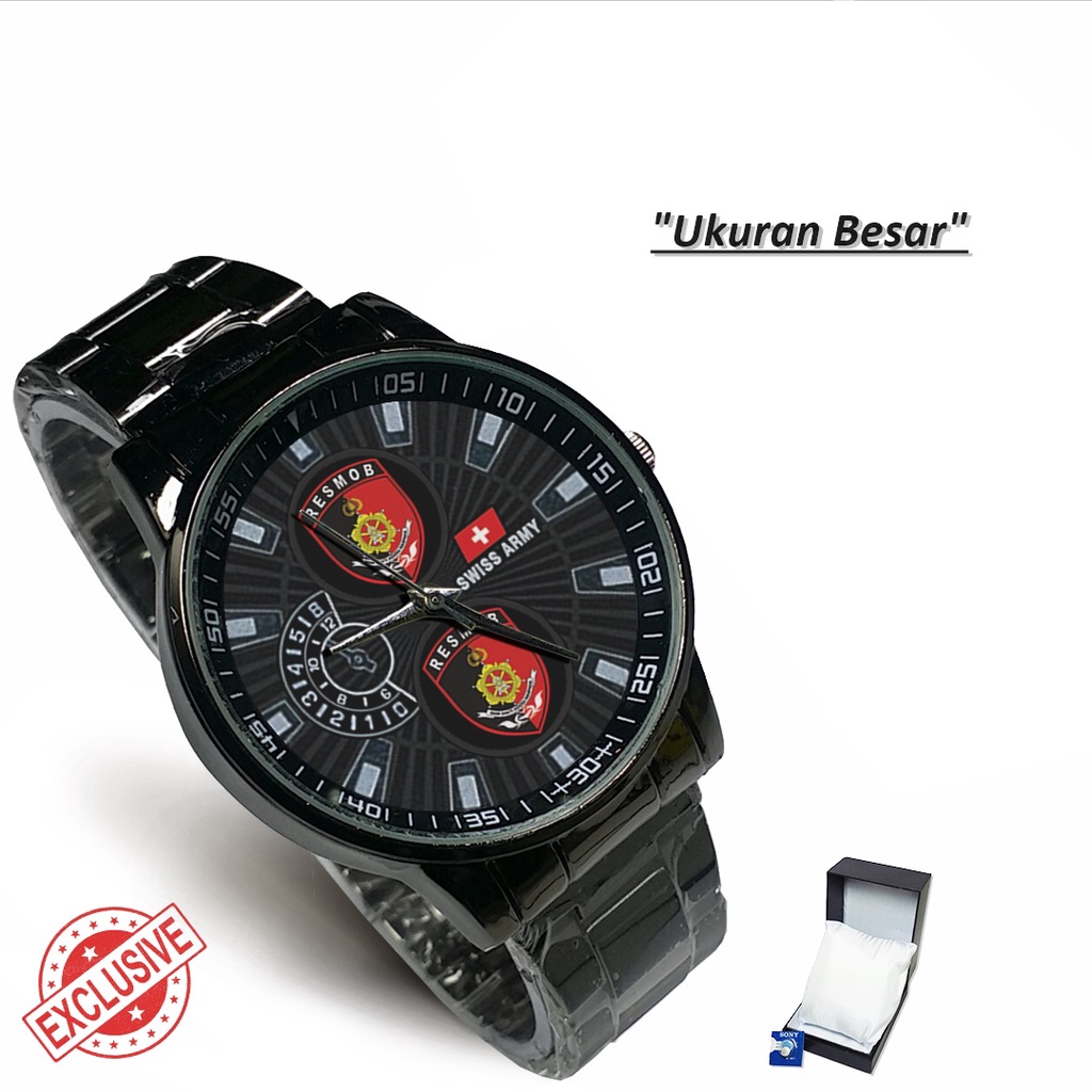 Jam Tangan Rantai Couple Logo RESMOB (Cool)